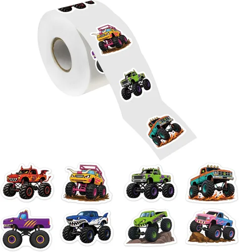Vista 12 de 600 adorables calcomanías redondas de animales terrestres en 16 diseños con línea perforada versión ampliada (cada uno mide 1.5 pulgadas de diámetro)