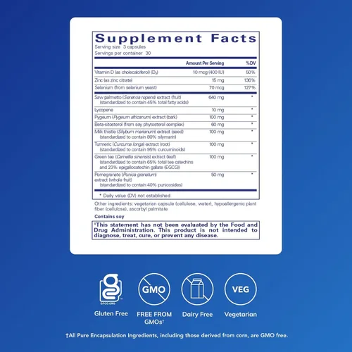 Vista 2 de Pure Encapsulations SP Ultimate Mejora el apoyo para una función prostática saludable y la salud celular de la próstata* 90 cápsulas Mejora