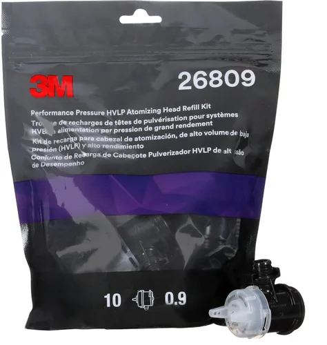 Vista 21 de 3M Performance Gravity - Cabezal atomizador de acabado fino (conforme) 26909, blanco, 0.9, paquete de 5, para aplicación de pintura automotriz, alta