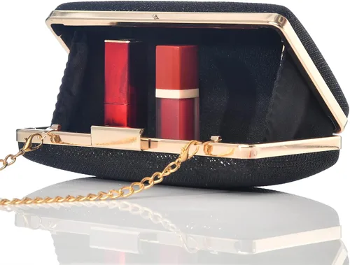 Vista 5 de Bolso de mano de noche con purpurina brillante para boda, fiesta de graduación, elegante bolso cruzado de hombro