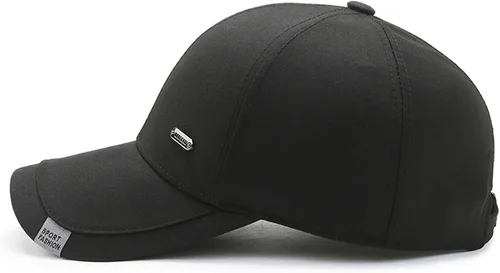 Vista 5 de talajee Gorra de béisbol de algodón para hombre y mujer, ajustable, para papá, color negro, para golf, de perfil bajo