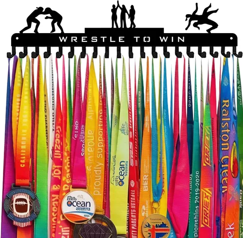 Vista 26 de Medal Hanger Display Rack-Wall Mount Steel for 63+ Medals Easy to Install