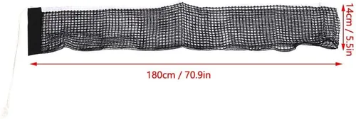 Vista 4 de Red de tenis de mesa, red de tenis de mesa portátil duradera, 70.9 * 5.5 in, accesorio de tenis de mesa rojo (negro)