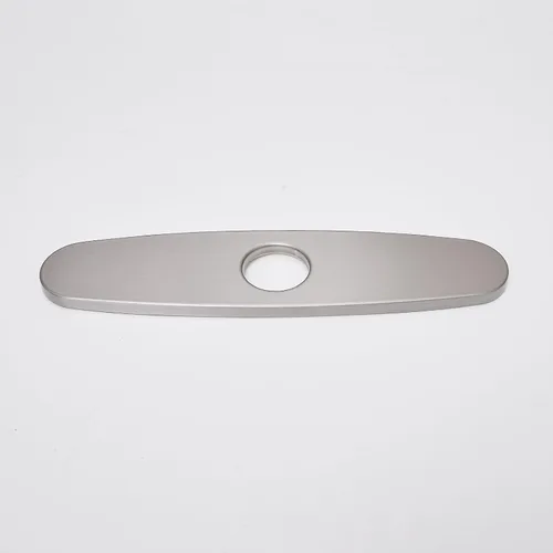 Vista 2 de Cubierta para grifo de cocina, placa redonda de 10 pulgadas, acero inoxidable, 1 o 3 agujeros, placa de cubierta para fregadero de baño, placa