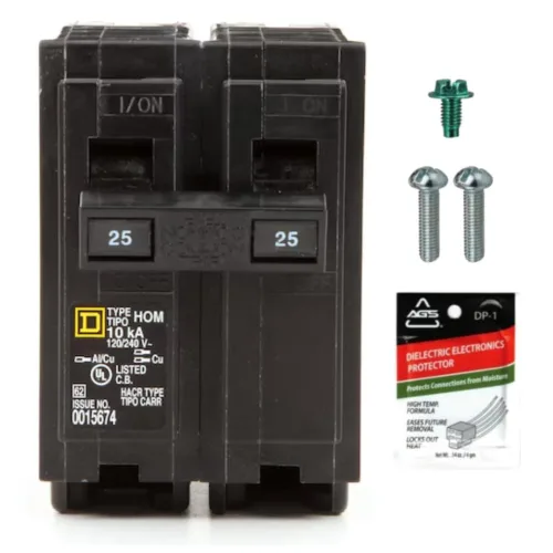 Vista 10 de Kit de disyuntor de doble polo cuadrado D HOM250 de 50
