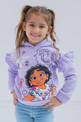 Vista 2 de Disney Encanto Mirabel - Sudadera con capucha de forro polar para niñas pequeñas y grandes
