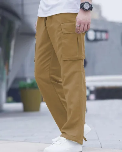 Vista 2 de LYRXXX Pantalones cargo casuales para hombre, pantalones de senderismo, pantalones de entrenamiento para hombre