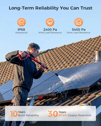 Vista 7 de ZOUPW 440 Watt N-Type 16BB Bifacial Anti-Shading Solar Panels