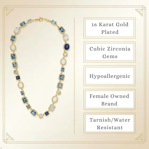 Vista 6 de Collar Solsticio Azul Azul (Oro 18.0 in)