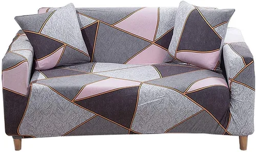 Vista 13 de HOOBUY Funda de sofá estampada, Funda elástica para sillón, funda de sofá biplaza con patrones para sillón con cojines de 2 plazas, Juego de sofá Bd