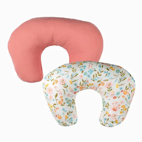 Vista 5 de Fundas de almohada de lactancia de muselina de algodón neutrales, paquete de 2 fundas de almohada para lactancia materna, esenciales para lactancia