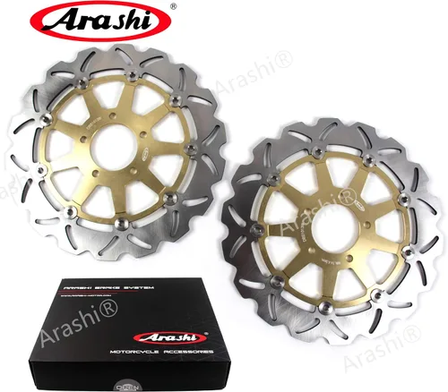Vista 2 de Arashi Rotores de discos de freno delanteros y traseros para Suzuki GSXR 1000 2001 2002 K1 K2 Accesorios de repuesto para motocicleta GSX R 1000