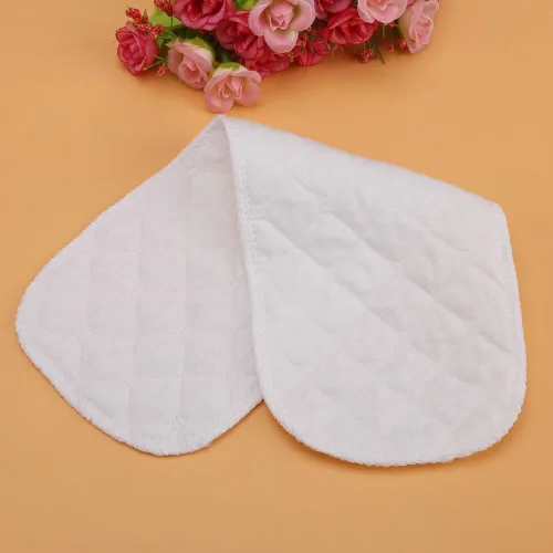 Vista 5 de Insertos de pañales de tela de algodón de 3 capas reutilizables para niños pequeños, paquete de 10, almohadillas suaves y transpirables absorbentes