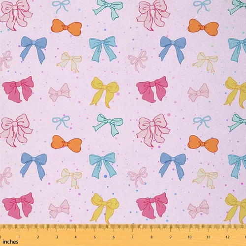 Vista 11 de Tela con Patrón de Ajolote Rosa por Yarda Estilo de Dibujos Animados Encantadora Tela de Vida Silvestre para Niños Adolescentes Flores Hojas Lindo