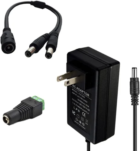 Vista 7 de Adaptador de pared AC a DC 12V 4A Fuente de alimentación de CC 48W