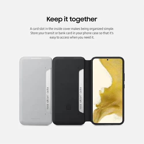 Vista 7 de Samsung Funda protectora para teléfono Galaxy S22+ LED, control de grifo, bolsillo para tarjetas, personalizable, a prueba de golpes, versión