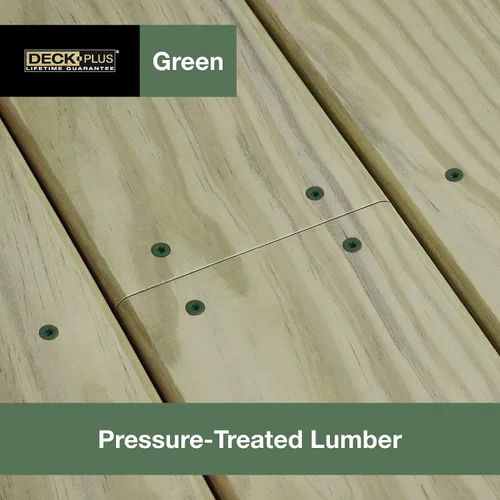 Vista 6 de Deck Plus 48408 Tornillos para madera #10 x 3-1/2", verde, caja de 5 libras (paquete de 2)