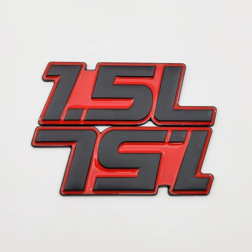 Vista 7 de 2 emblemas de metal con logotipo de 1.5 L de alta calidad 3D 1.5 insignias para guardabarros para puerta de automóvil, calcomanía de ala lateral