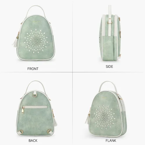 Vista 5 de T1953 Mochila para mujer, de piel sintética, para regalo para niñas y mujeres