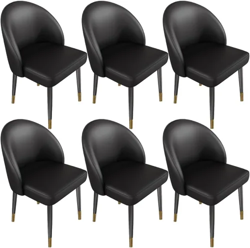 Vista 55 de YVYKFZD Juego de sillas de comedor, silla de comedor de cuero con respaldo curvo, sillas de cocina sin brazos, silla auxiliar tapizada cómoda