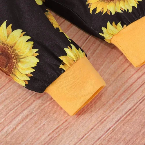Vista 7 de Bebé Niñas Recién Nacido 3PCS Ropa Top Flor Impreso Camiseta Pantalones Diadema