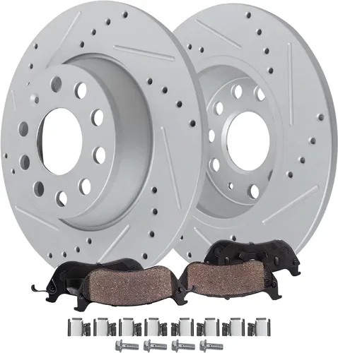 Vista 11 de Detroit Axle - Juego de pastillas de freno para pinza de freno delantera izquierda de repuesto para Express Savana 1500 2500 Tahoe Astro Yukon