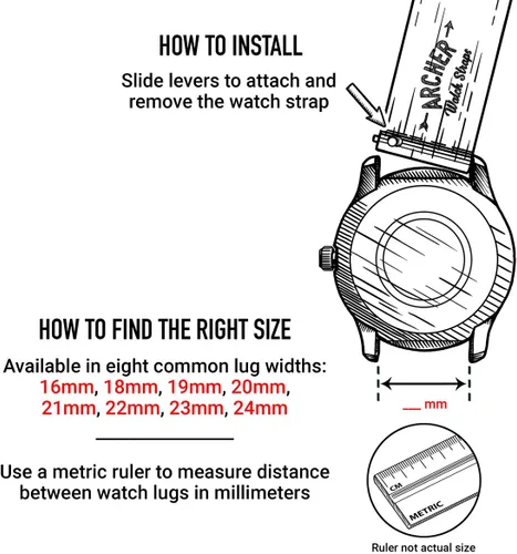Vista 2 de Archer Watch Straps - Correas de reloj de liberación rápida de silicona suave