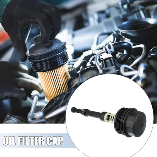 Vista 6 de Tapa de carcasa de filtro de aceite A6511800138 Reemplazo para Mercedes Benz OM651 Vito Sprinter W166 W204 W212 C207 R172 6511800138 651 180 01 38