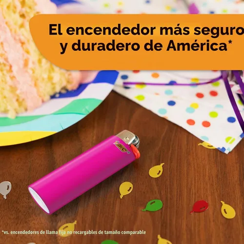 Vista 3 de BIC Maxi encendedores de bolsillo, fiables y duraderos, varios colores, paquete de 12