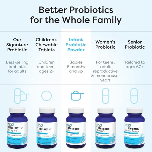 Vista 5 de Klaire Labs SFI Health Ther-Biotic Baby - Probiótico para niños, bebés y niños pequeños - Apoyo al microbioma y al intestino - Polvo probiótico