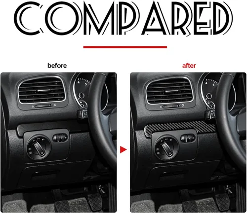 Vista 3 de AIRSPEED 2 calcomanías para panel de consola central de automóvil, tira de salpicadero, ajuste interior para Volkswagen VW Golf 6 GTI MK6 2008-2013
