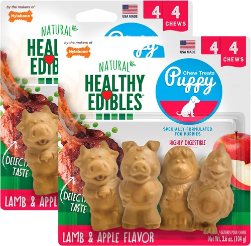Vista 12 de Nylabone Healthy Edibles - Golosinas para cachorros, sabor cordero