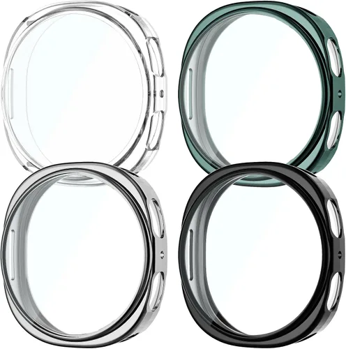 Vista 11 de Rc-Z para Samsung Galaxy Watch 5/Galaxy Watch 4 de 40 mm, paquete de 4 fundas de TPU suave con cubierta completa para la cara, protector de pantalla