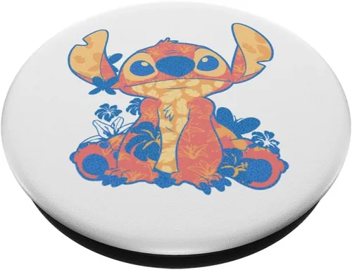 Vista 2 de Disney Lilo & Stitch - Agarre y soporte para teléfonos y tabletas, diseño de hawaiano, Negro