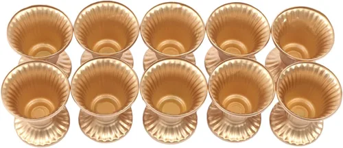 Vista 5 de 10 jarrones dorados para centros de mesa, decoración de mesa de boda para recepción, soporte de flores para el hogar, ceremonia, eventos de Navidad