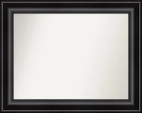 Vista 178 de Amanti Art Espejo personalizado, espejo de baño negro puente, espejo de pared o espejo de tocador de baño sobre el fregadero (26 x 26 pulgadas)