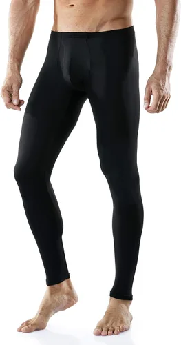 Vista 5 de TSLA Pantalones de ropa interior térmica para hombre, leggings largos con forro polar cálido, capa base de invierno
