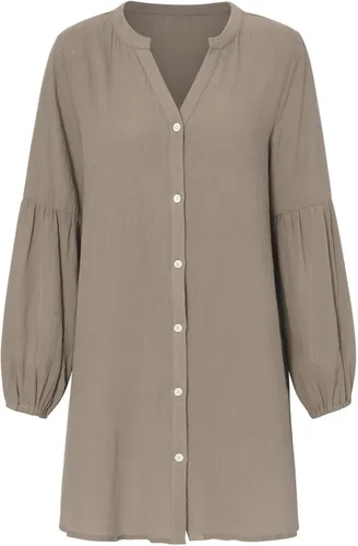 Vista 6 de LFEOOST Camisas de manga larga con cuello en V para mujer 2022, estilo casual, holgada, suave, cómoda, para otoño