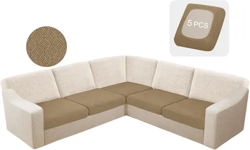 Vista 21 de HDCAXKJ - Fundas impermeables para cojín de sofá modular, fundas elásticas para cojín de sofá de esquina, fundas protectoras de muebles de jacquard
