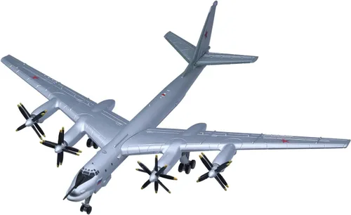Vista 2 de 1/200 Tu-95 Bear Bombardero estratégico de largo alcance Diecast Avión Modelo Tupolev TU-95