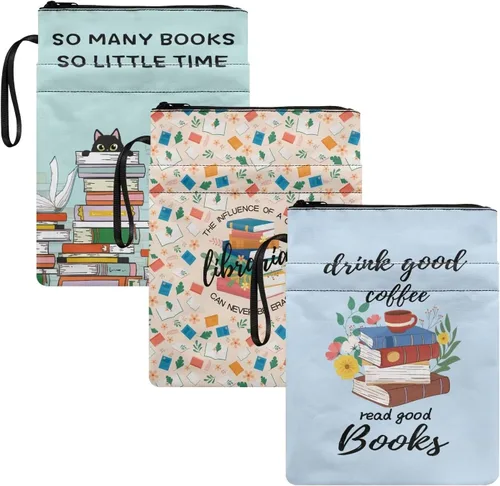 Vista 11 de Forchrinse Lindas fundas de libro de abejas para libros de bolsillo, 11.4 x 8.7 pulgadas, funda lavable de libro Sox para amantes de los libros