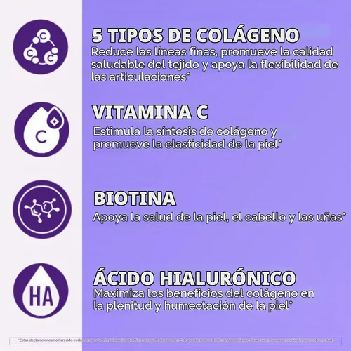 Vista 6 de Vital Vitamins Complejo de colágeno múltiple Plus + suplemento NAD+