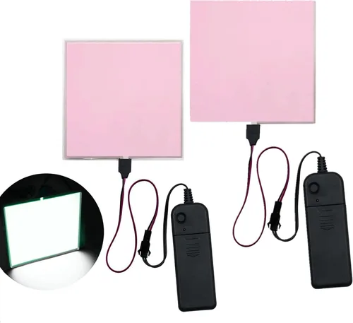Vista 10 de El Panel de luz – 2 piezas 3.9 x 3.9 in DIY Electroluminiscente Cuttable Máscara Iluminación de Ojos DIY Cosplay Fiesta Decoración