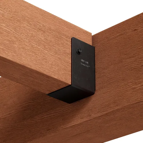 Vista 9 de Simpson Strong-Tie APLH24R Outdoor Accents ZMAX, colgador de vigas de luz negra para 2x4 áspero (paquete de 12)