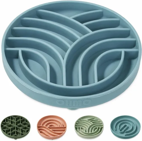 Vista 13 de OHMO Slow Feeder Dog Bowl, 5.9" Lick Mat for Dogs, Diamond, Camo Green verde (camo green)
