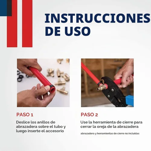 Vista 6 de Paquete de 30 anillos de crimpado PEX de cobre de 1/2 pulgada para sistema de tubos Pex (bronce, 30 piezas de 1/2 pulgadas)