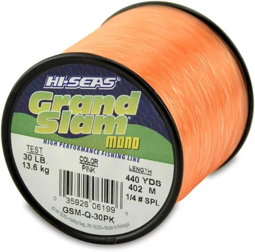 Vista 20 de HI-SEAS Línea de pesca de monofilamento Grand Slam - Fuerte y resistente a la abrasión en transparente, rosa, verde, azul humo, amarillo Amarillo