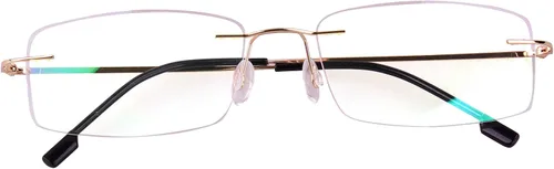 Vista 17 de Agstum Titanium Alloy Flexible Rimless Hinged Frame Optical Eyeglasses Frames