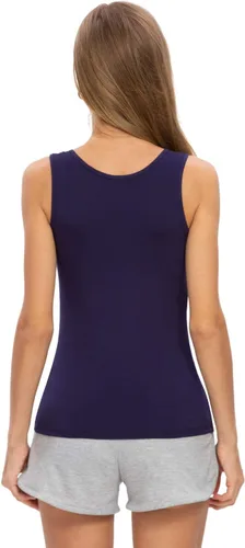 Vista 4 de Rosyline Camisetas sin mangas básicas sin mangas para mujer, 4 piezas, camisetas sin mangas