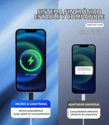Vista 6 de Adaptador Lightning hembra a USB C macho cargador tipo C (paquete de 3) compatible con iPhone compatible con Samsung Galaxy Note S10 S20 S21 LG 10W